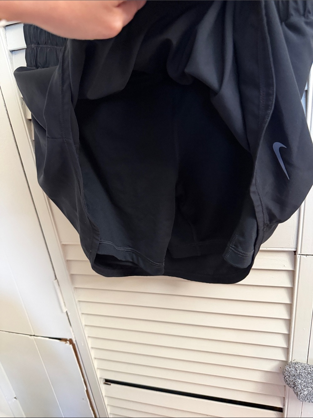 Nike Black Women's Athletic Skort with Shirred Waistband - Picture 2 of 3